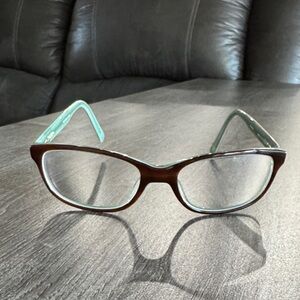 Stylish Brown and Green Eyeglasses